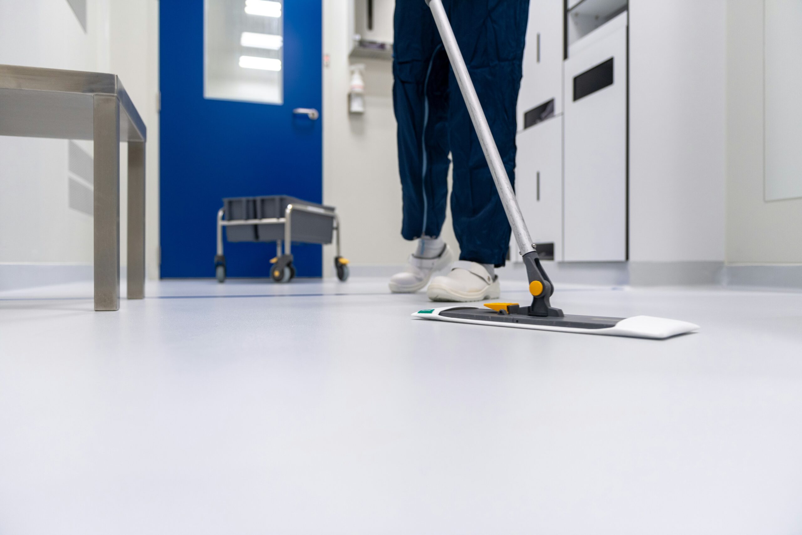 Commercial cleaning scene